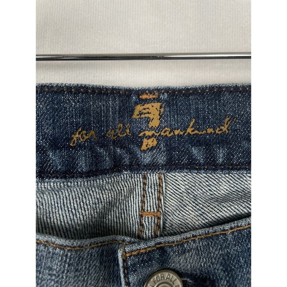 Seven 7 For All Mankind Bootcut Low Rise Jeans Women’s Size 28 Raw Hem​ - Picture 2 of 12